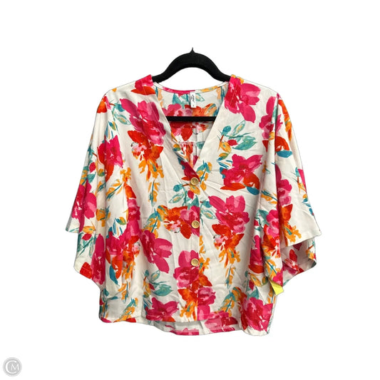 Blouse 3/4 Sleeve By Clothes Mentor In Floral Print, Size: S