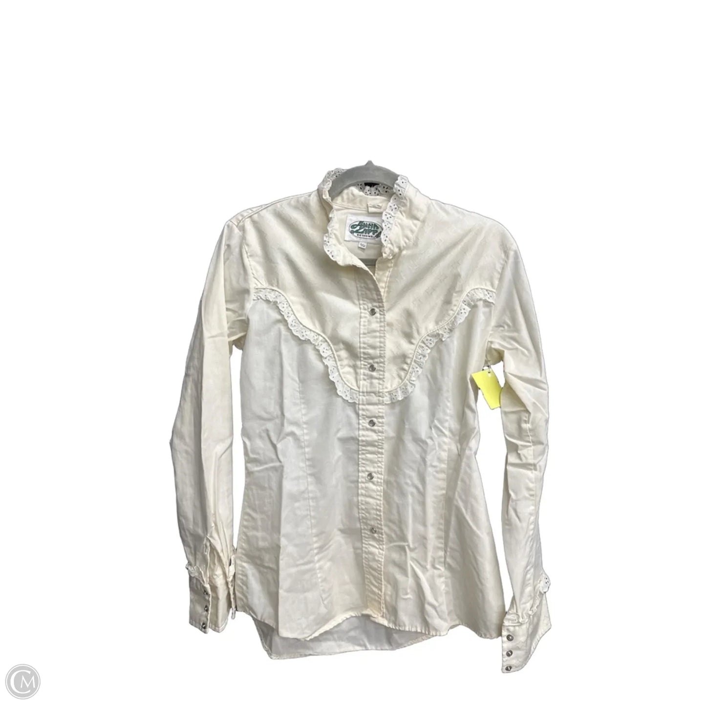 Top Long Sleeve By Clothes Mentor In Cream, Size: S