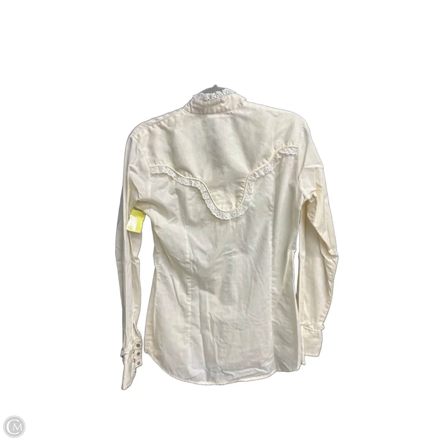 Top Long Sleeve By Clothes Mentor In Cream, Size: S