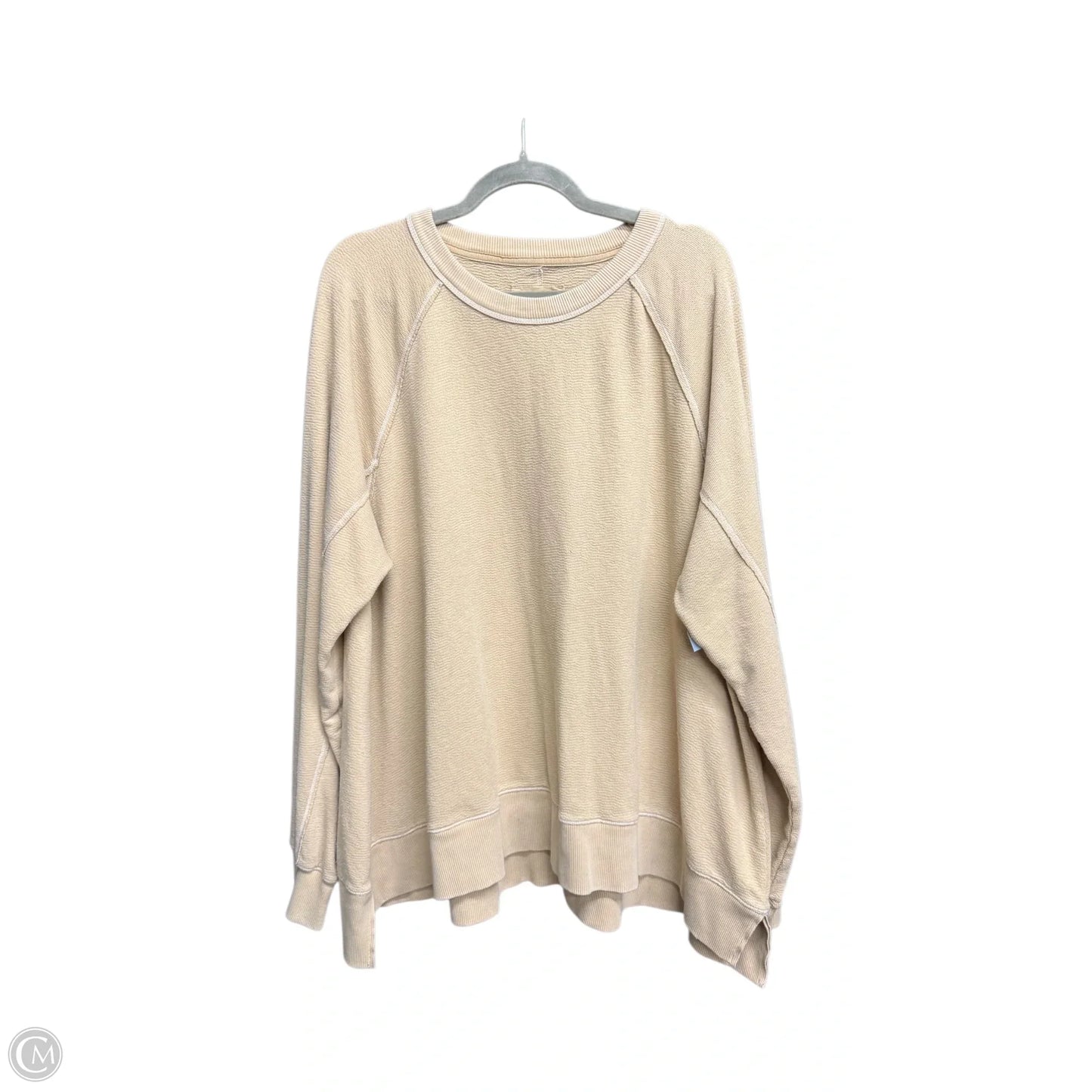 Top Long Sleeve By Aerie In Beige, Size: Xl