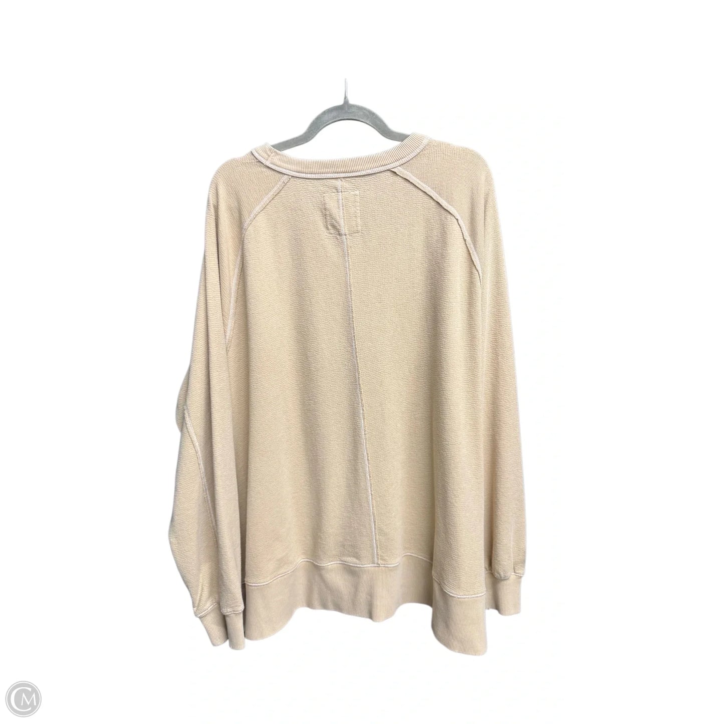 Top Long Sleeve By Aerie In Beige, Size: Xl
