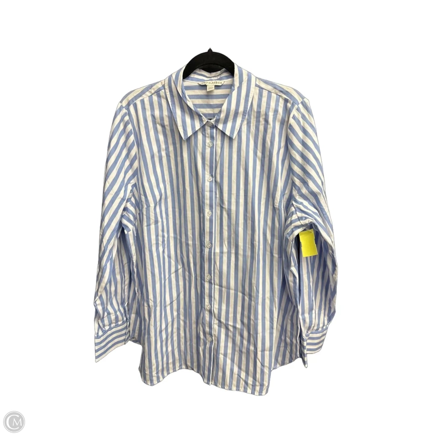 Top Long Sleeve By Cato In Striped Pattern, Size: 2x