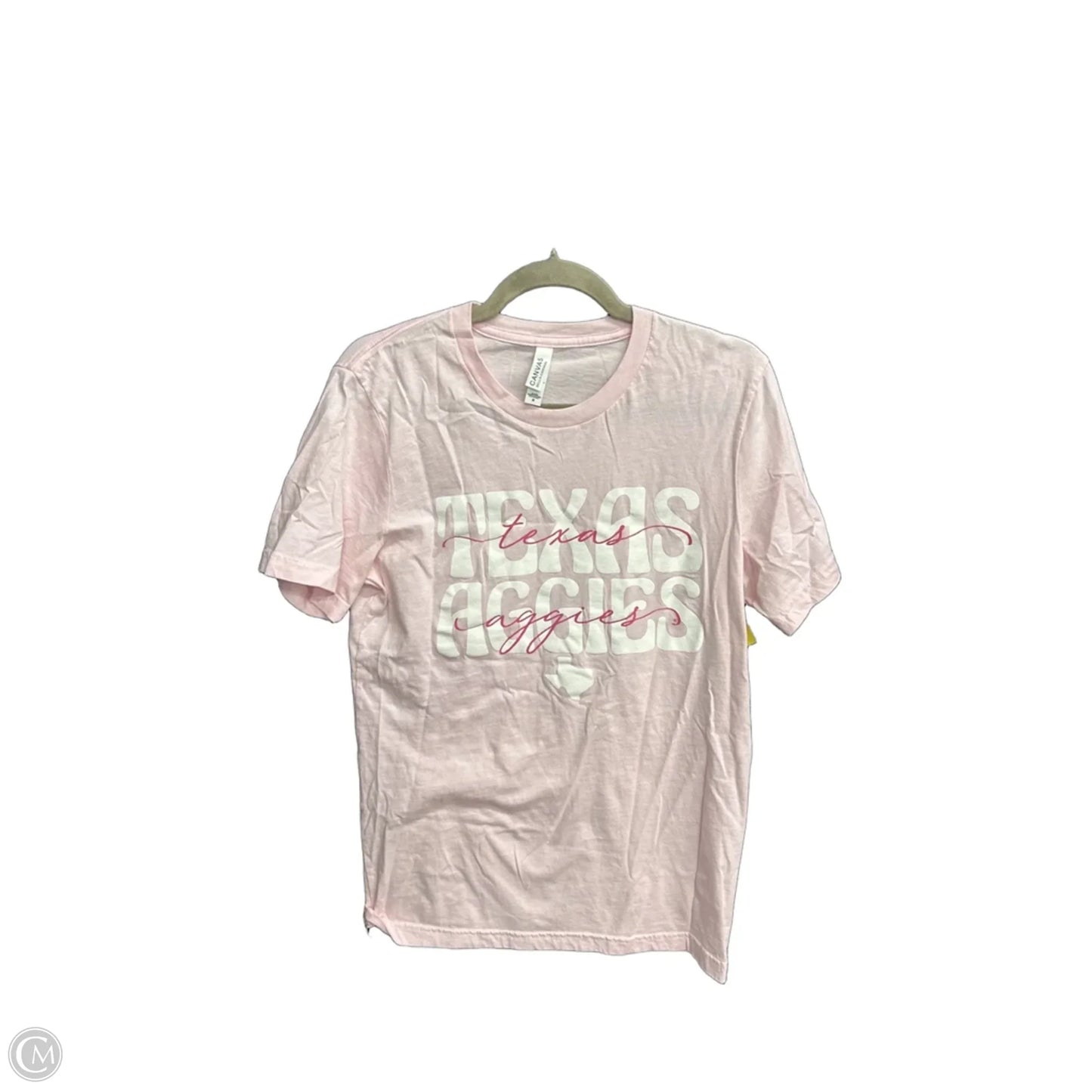 Top Short Sleeve By Canvas In Pink, Size: M