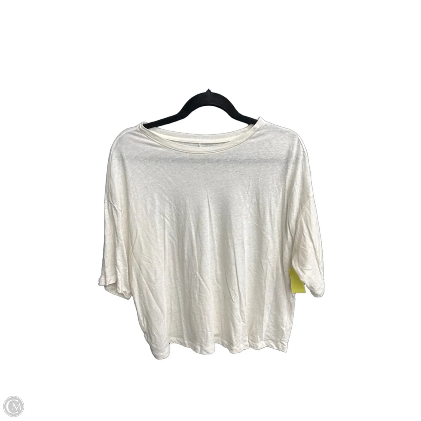 Top Short Sleeve Basic By Loft In Cream, Size: L