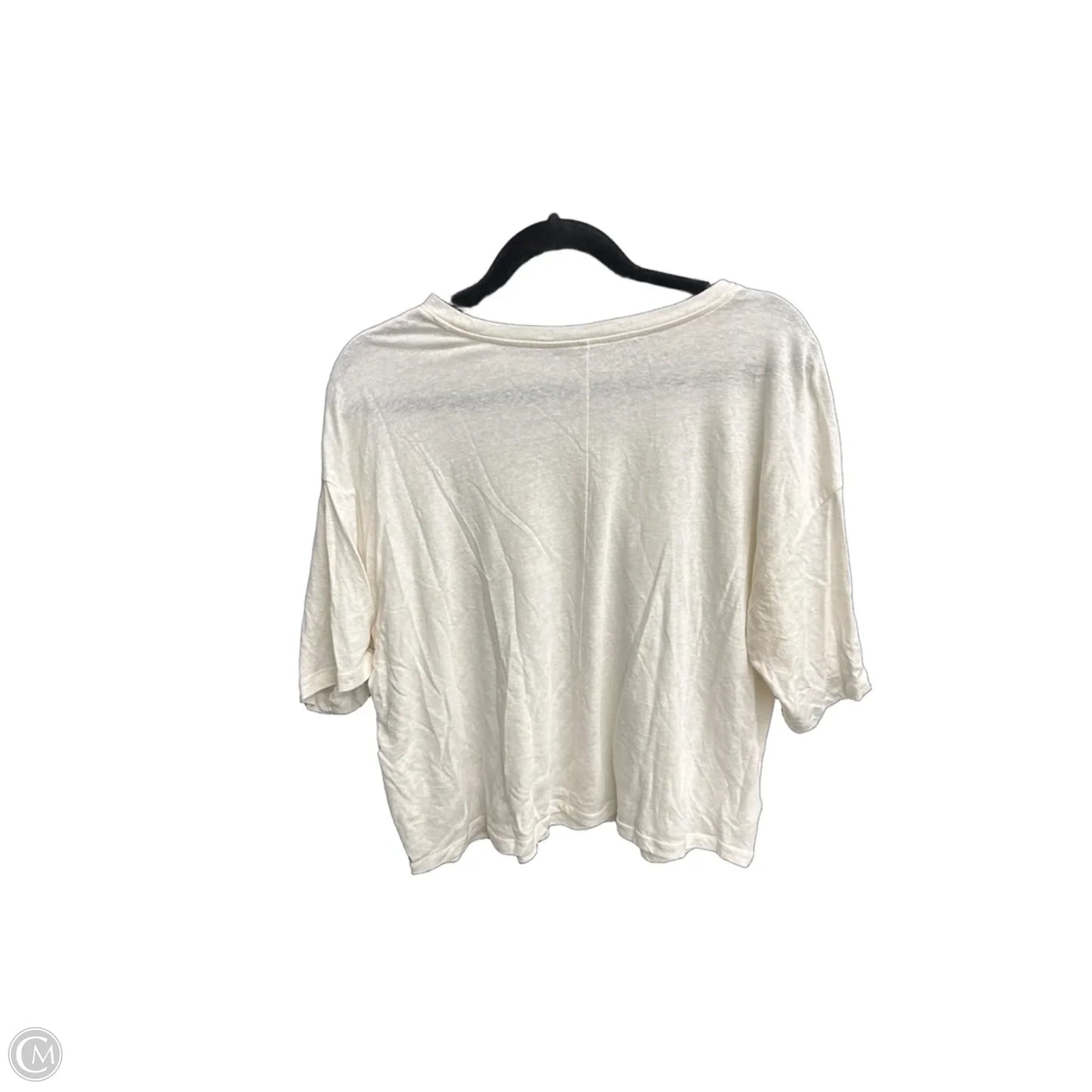 Top Short Sleeve Basic By Loft In Cream, Size: L