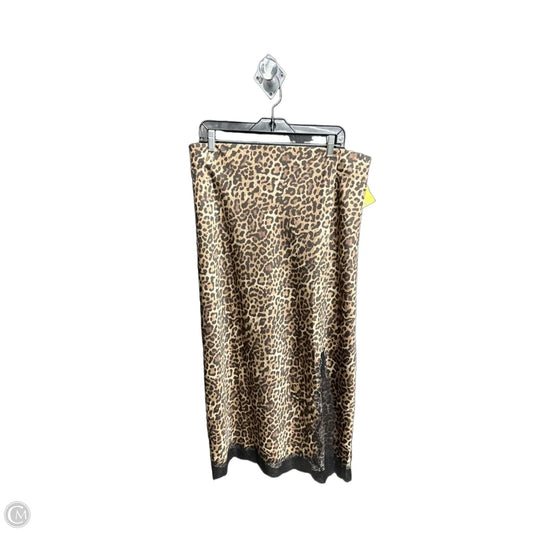 Skirt Maxi By Loft In Leopard Print, Size: Xl