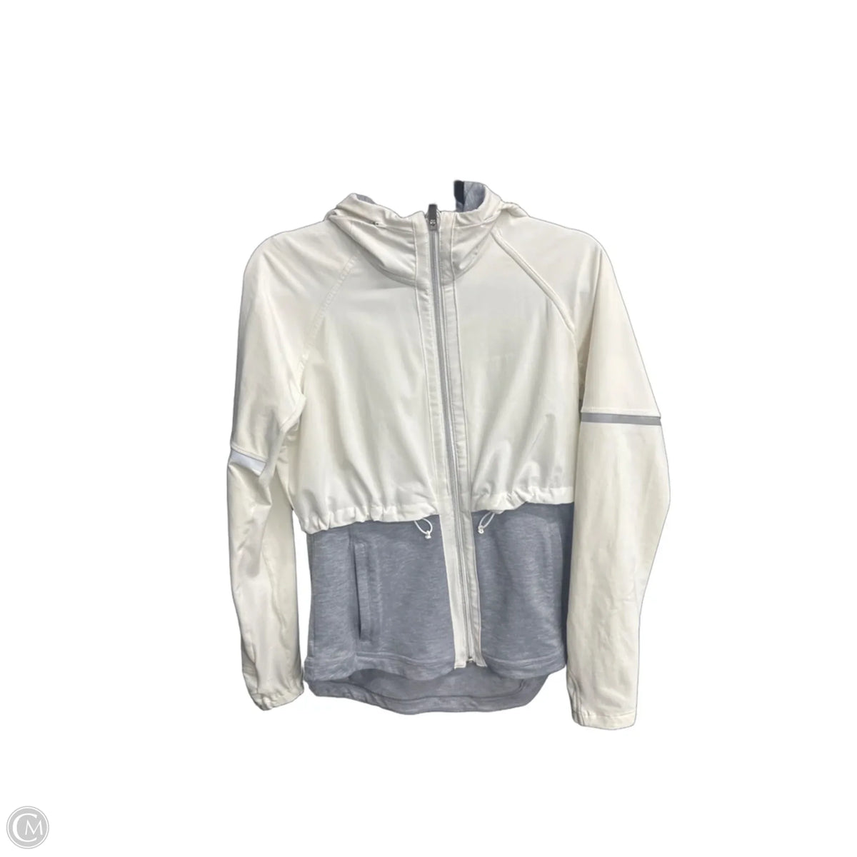 Athletic Jacket By Athleta In Grey & White, Size: S
