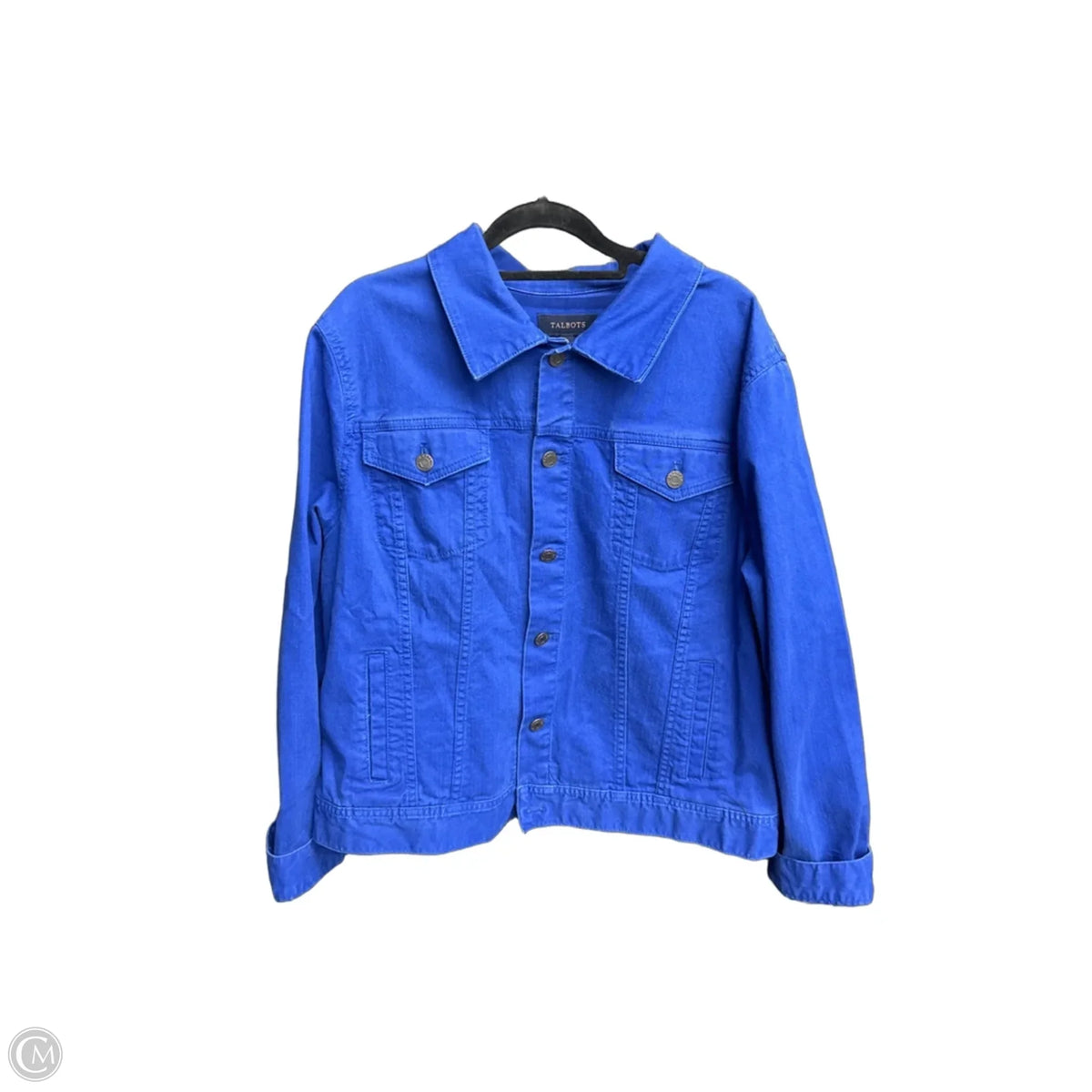Jacket Denim By Talbots In Blue, Size: Xl