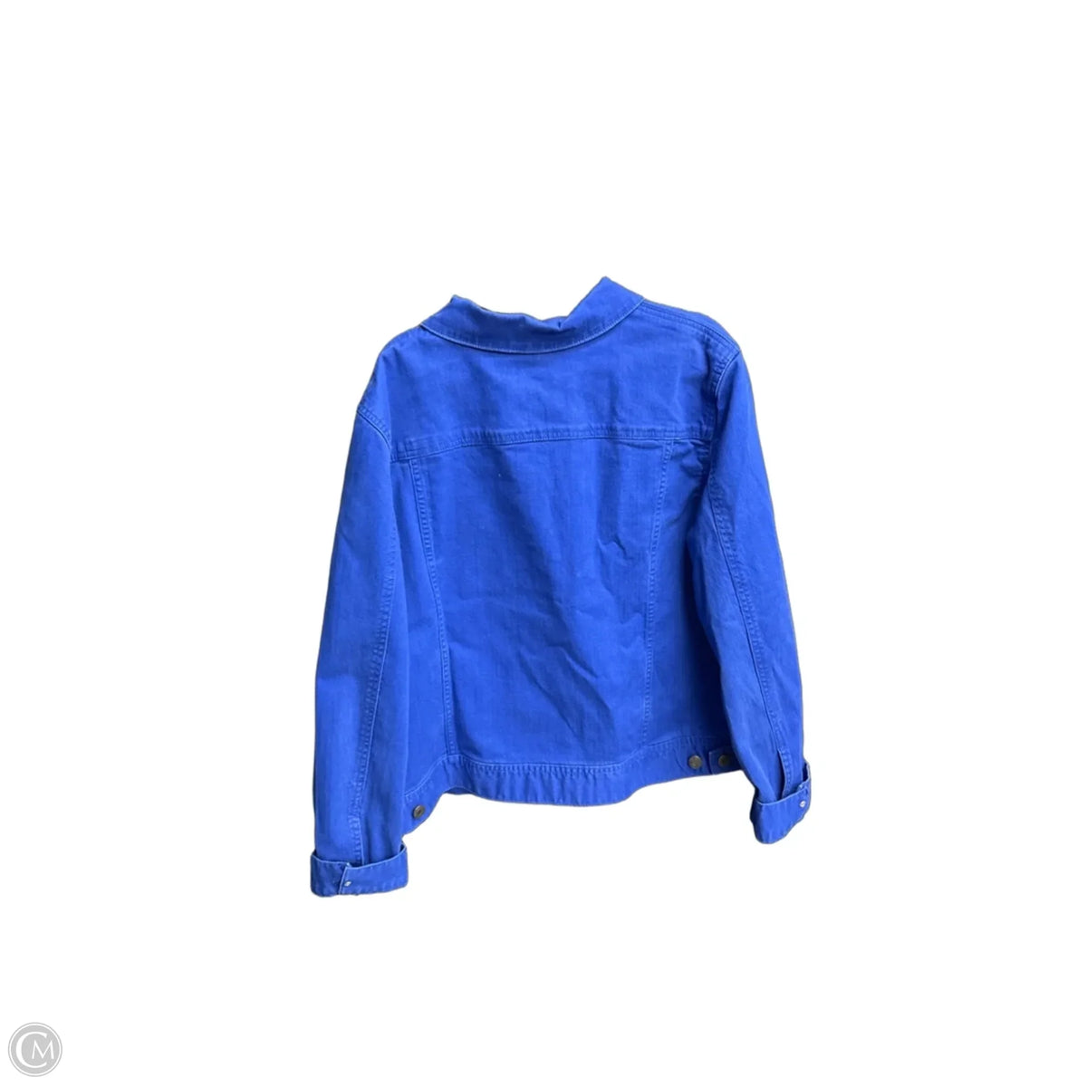 Jacket Denim By Talbots In Blue, Size: Xl