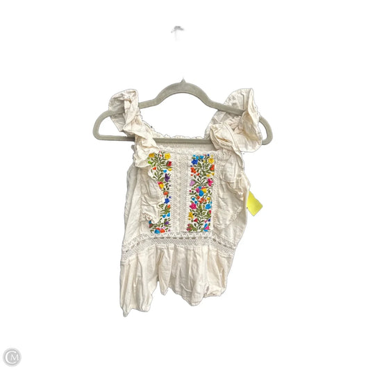 Top Sleeveless By Clothes Mentor In Cream, Size: S