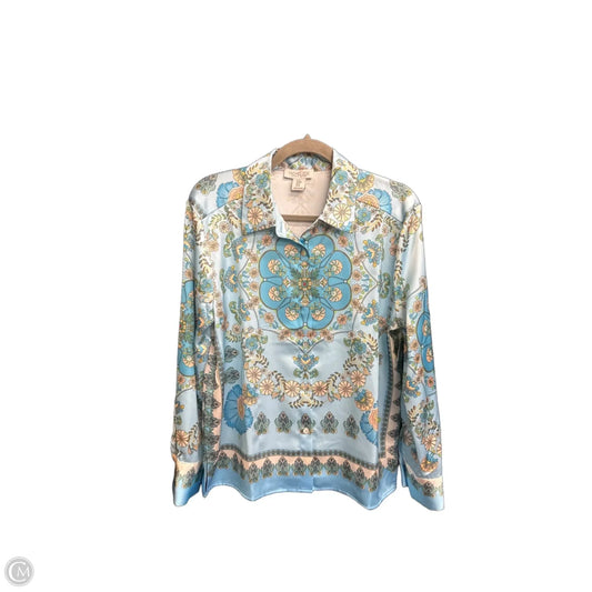 Top Long Sleeve By Rachel Zoe In Blue, Size: M