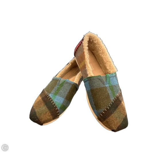 Shoes Flats By Toms In Plaid Pattern, Size: 7