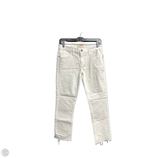 Jeans Straight By Current/elliott In White Denim, Size: 0