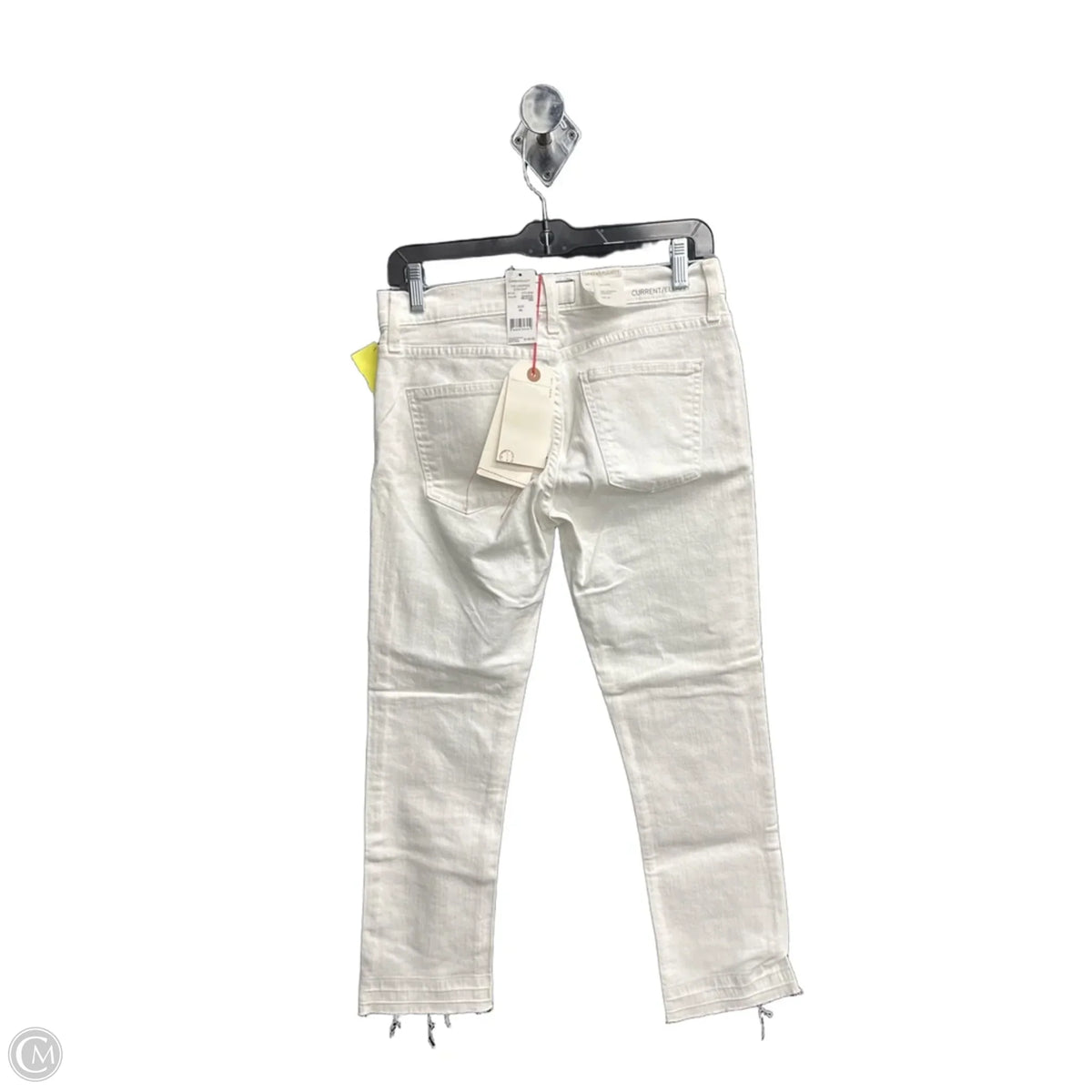 Jeans Straight By Current/elliott In White Denim, Size: 0