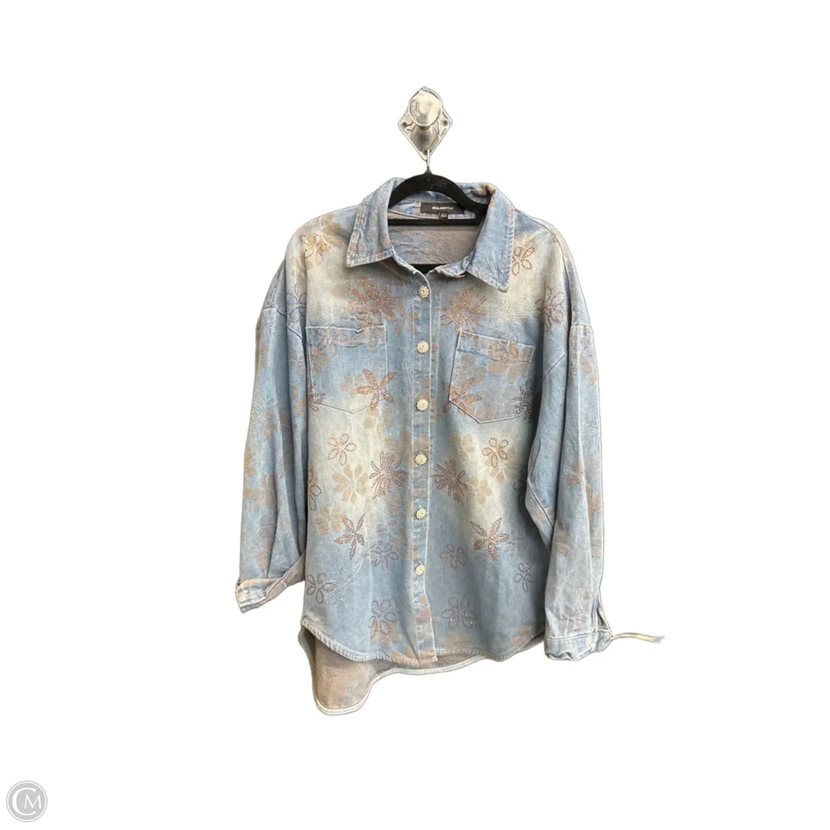 Jacket Denim By Clothes Mentor In Blue Denim, Size: Osfm