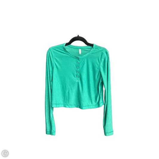 Athletic Top Long Sleeve Crewneck By Free People In Green, Size: S