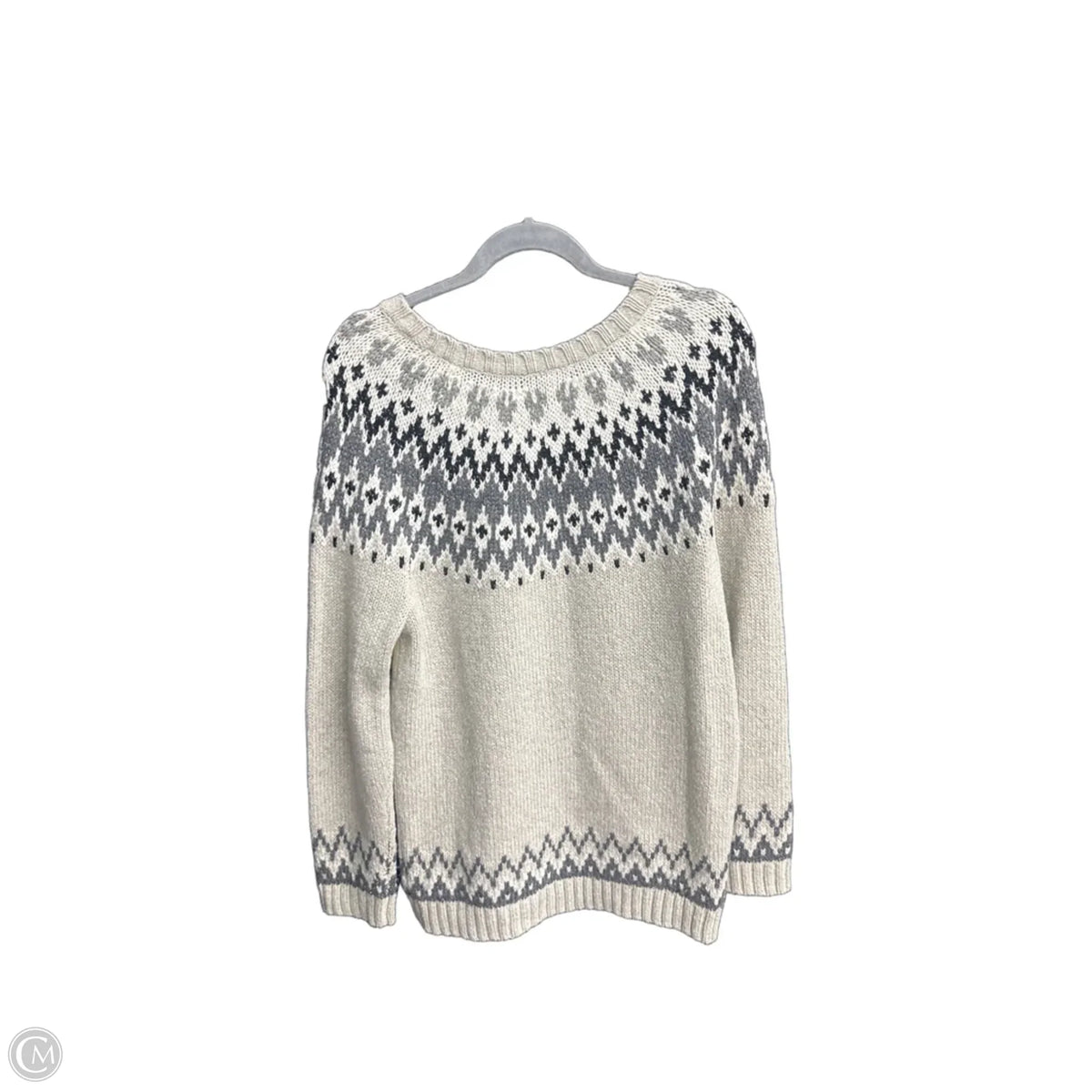 Sweater By Talbots In Grey, Size: L