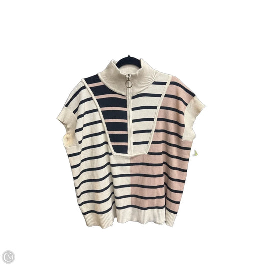 Sweater Short Sleeve By Entro In Black & Brown, Size: Xl