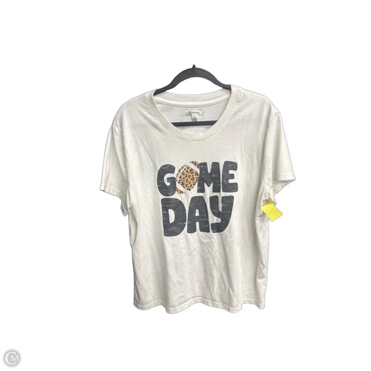 Top Short Sleeve By Versona In White, Size: Xl