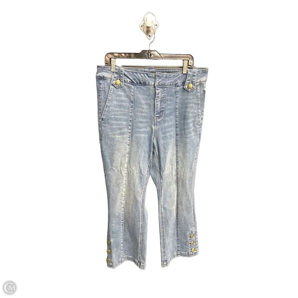 Jeans Straight By Cache In Blue Denim, Size: 10