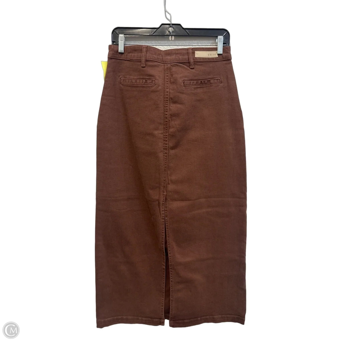Skirt Maxi By Cello In Brown Denim, Size: M