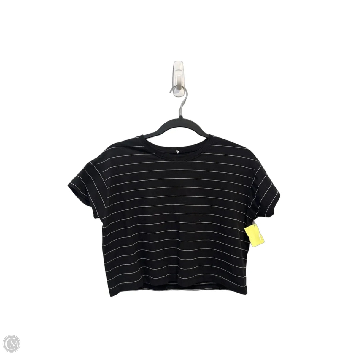 Athletic Top Short Sleeve By Lululemon In Striped Pattern, Size: S