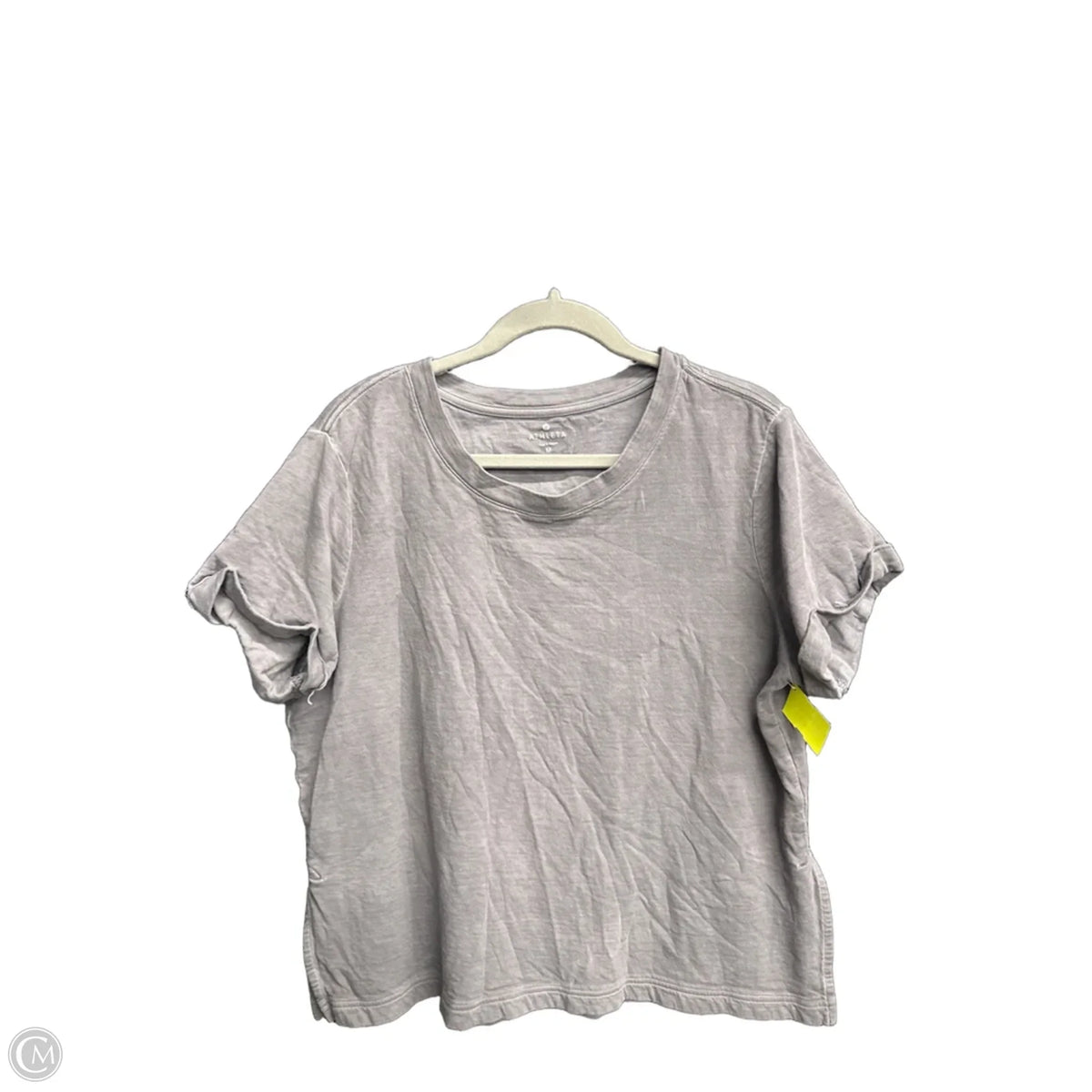 Top Short Sleeve Basic By Athleta In Grey, Size: M