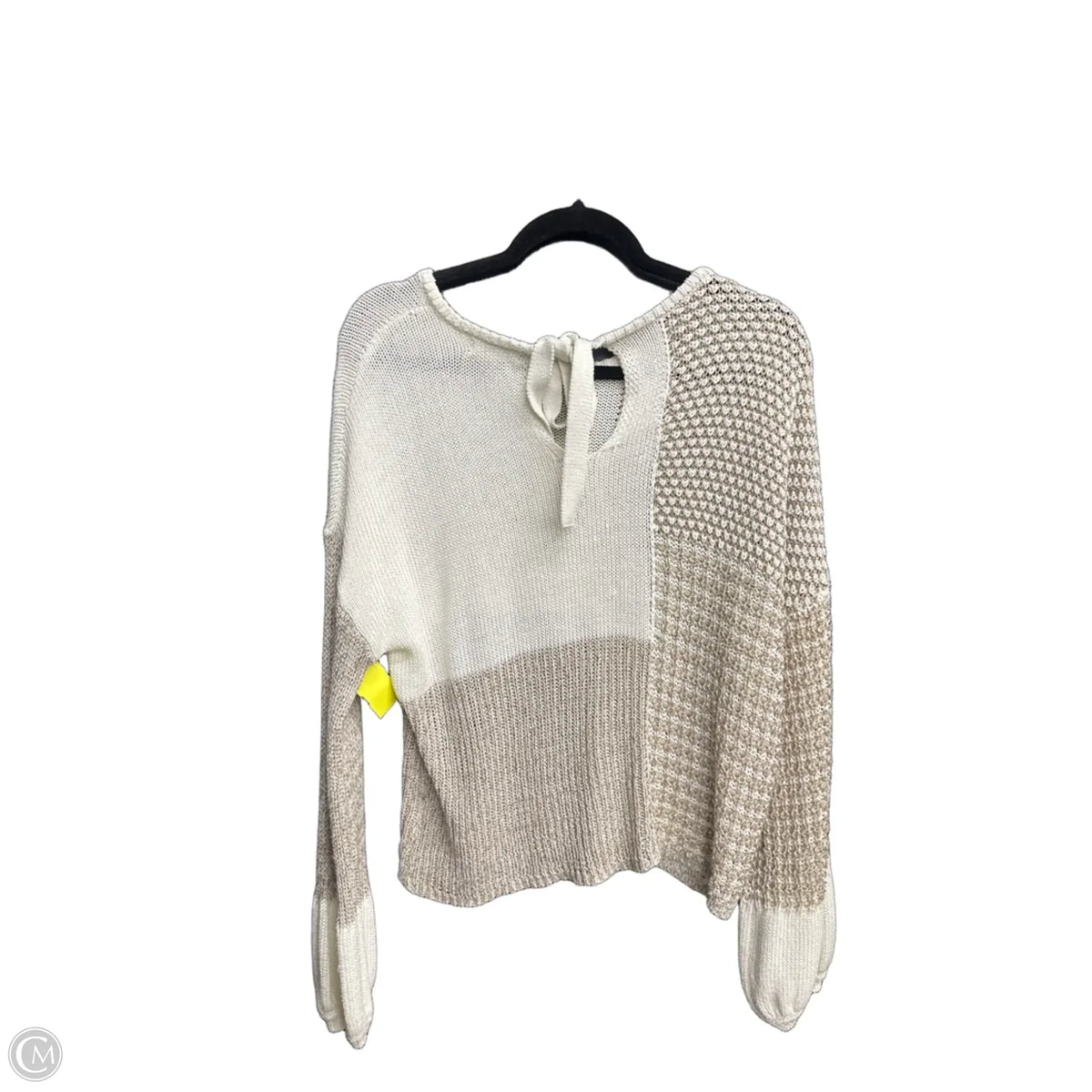Sweater By Blu Pepper In Cream & Tan, Size: S