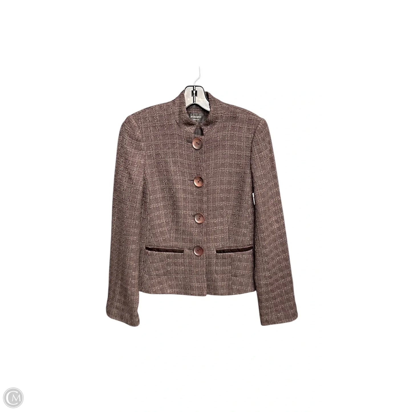 Blazer By Clothes Mentor In Brown, Size: S