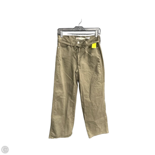Jeans Wide Leg By Levis In Green Denim, Size: 6
