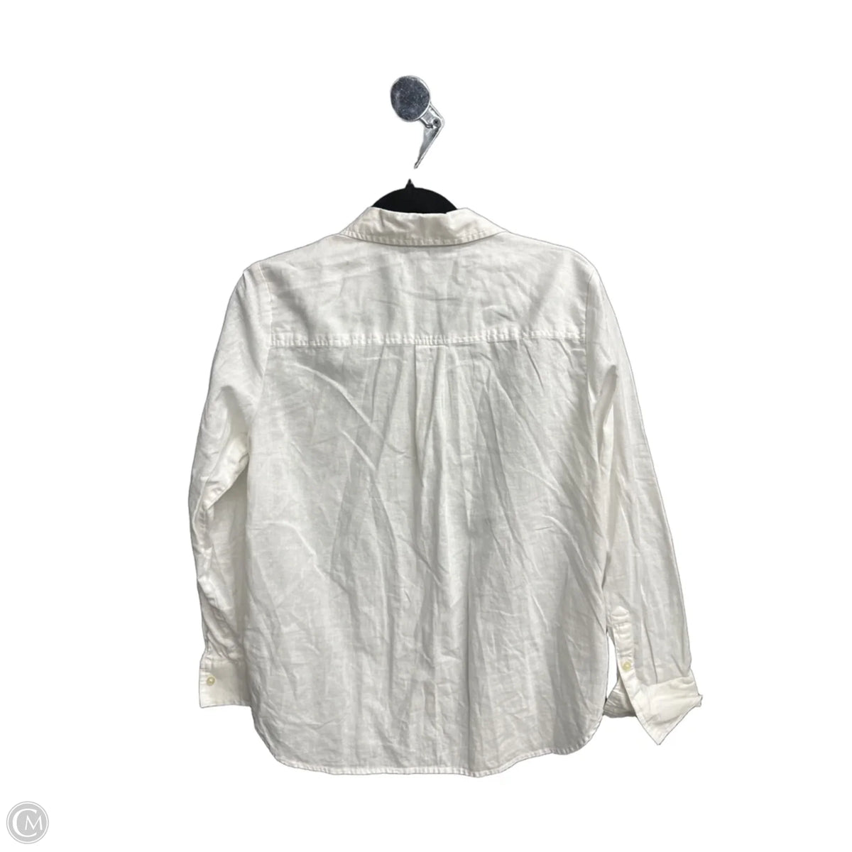 Top Long Sleeve By Loft In White, Size: M