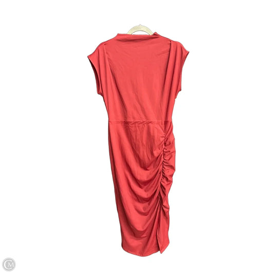 Dress Casual Midi By New York And Co In Red, Size: M