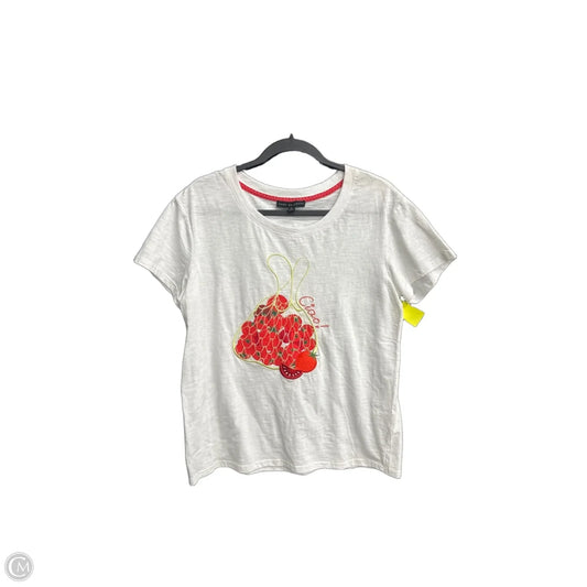 Top Short Sleeve By Jane And Delancey In Red & White, Size: M