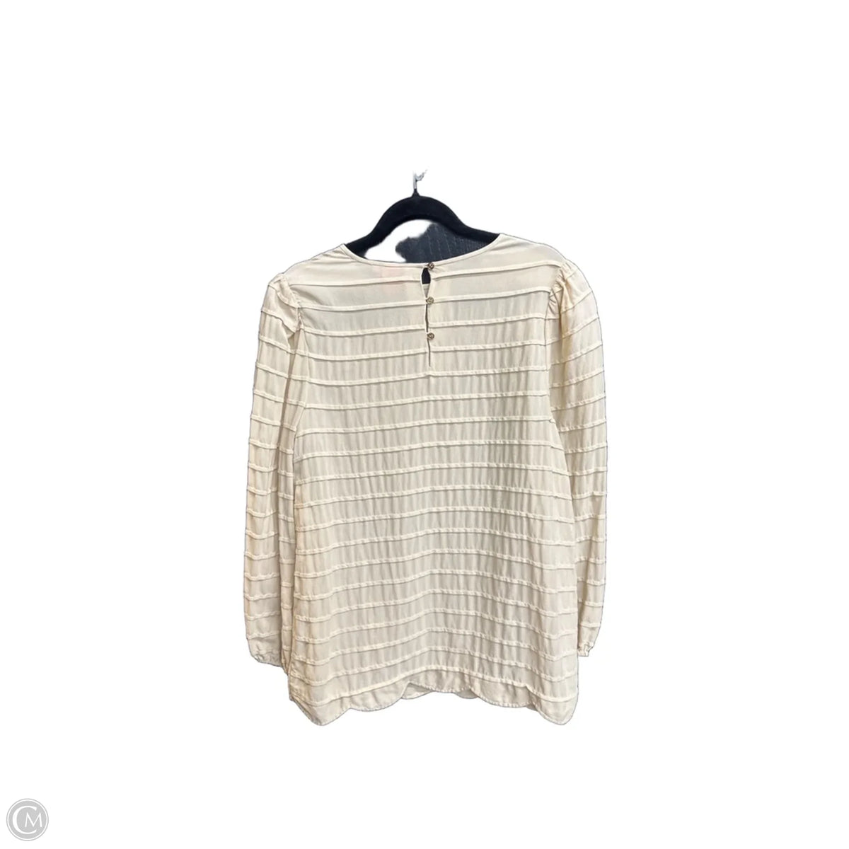 Blouse Designer By Tory Burch In Beige, Size: L
