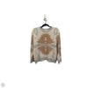 Sweater By Main Strip In Cream & Grey, Size: S