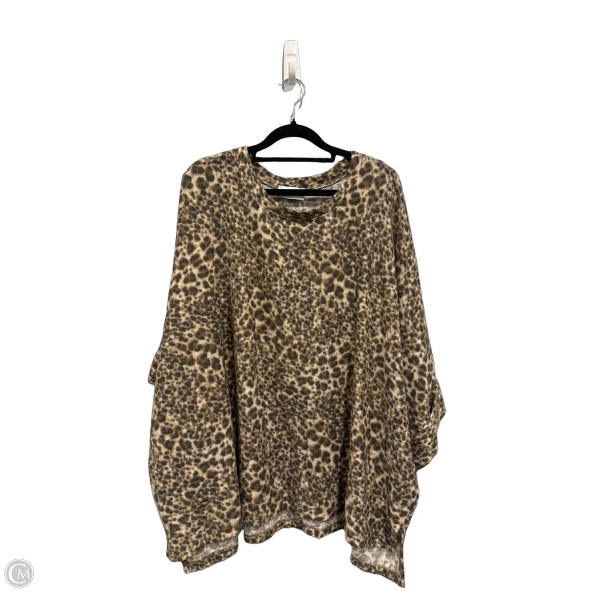 Sweater By Adrienne In Leopard Print, Size: L
