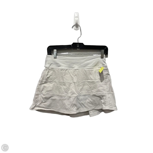 Athletic Skort By Lululemon In White, Size: S