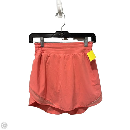 Athletic Skort By Lululemon In Coral, Size: S
