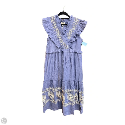 Dress Casual Maxi By Mudpie In Blue & White, Size: S