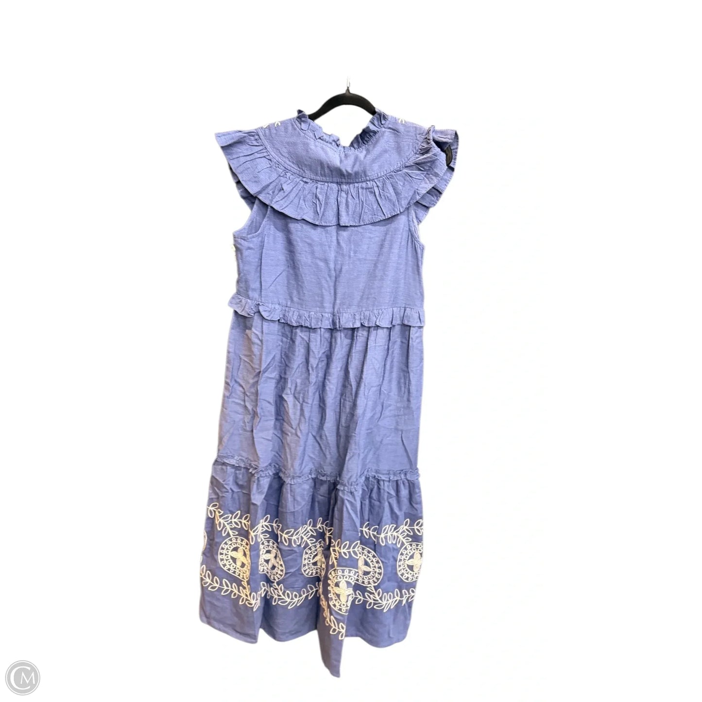 Dress Casual Maxi By Mudpie In Blue & White, Size: S