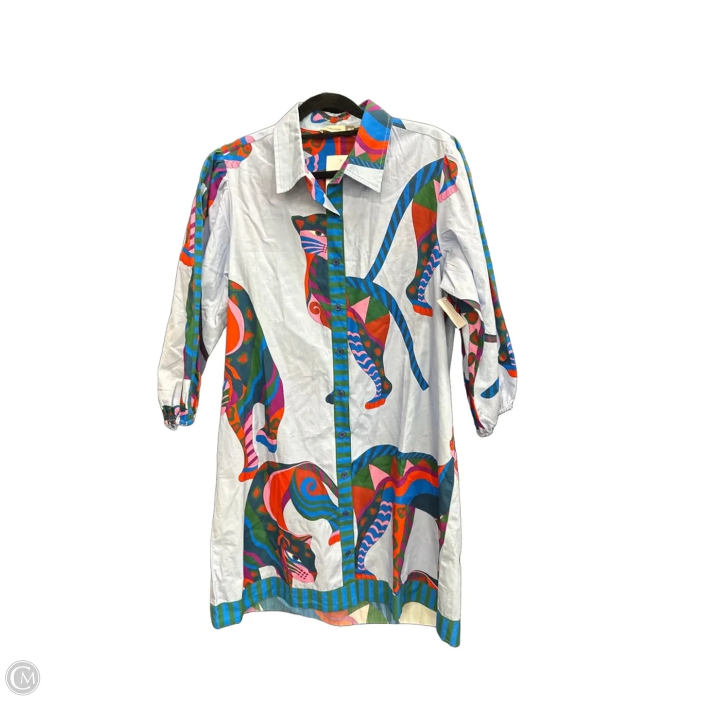 Dress Casual Short By Clothes Mentor In Blue & Red, Size: M