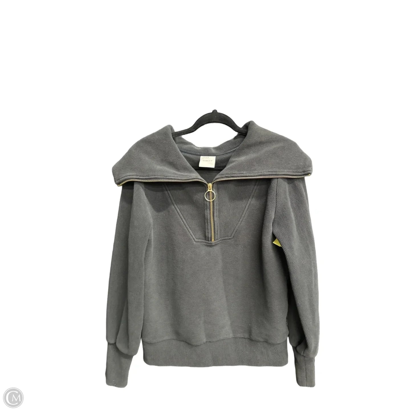Sweatshirt Collar By Varley In Grey, Size: S