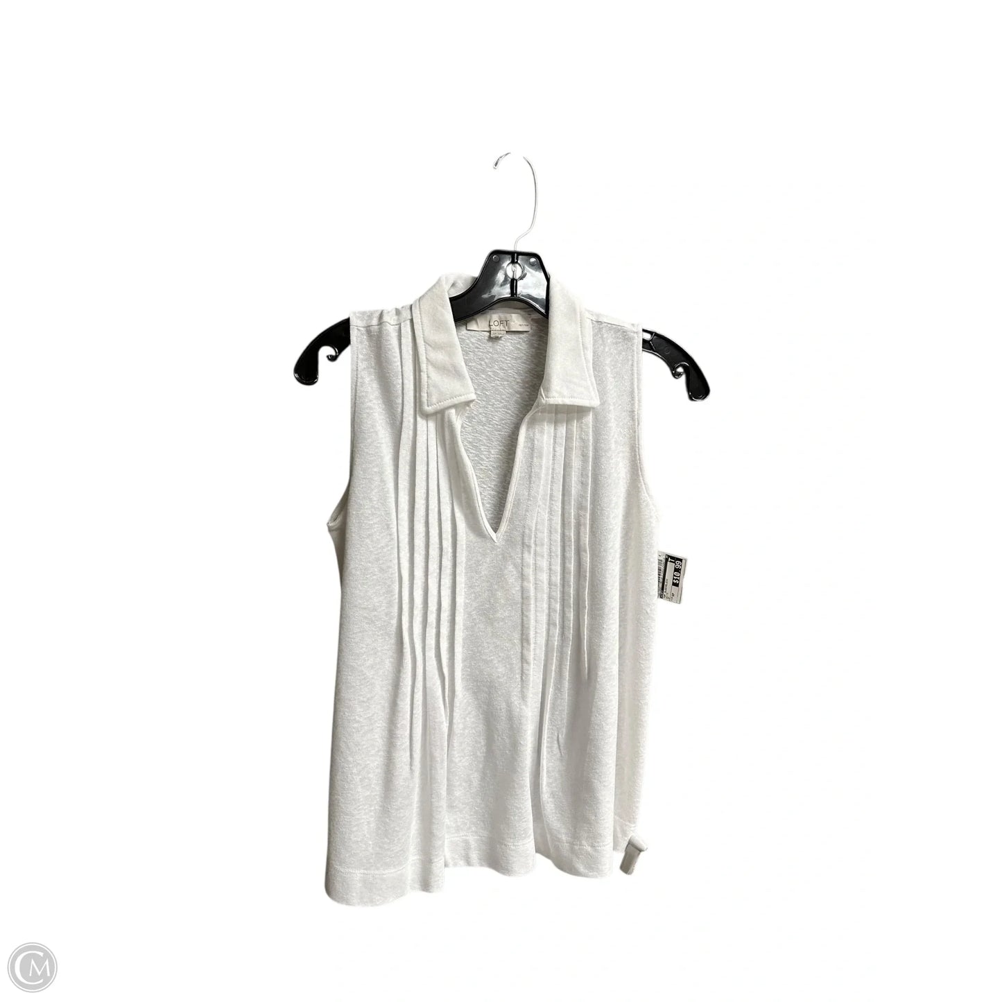 Top Sleeveless By Loft In White, Size: Sp
