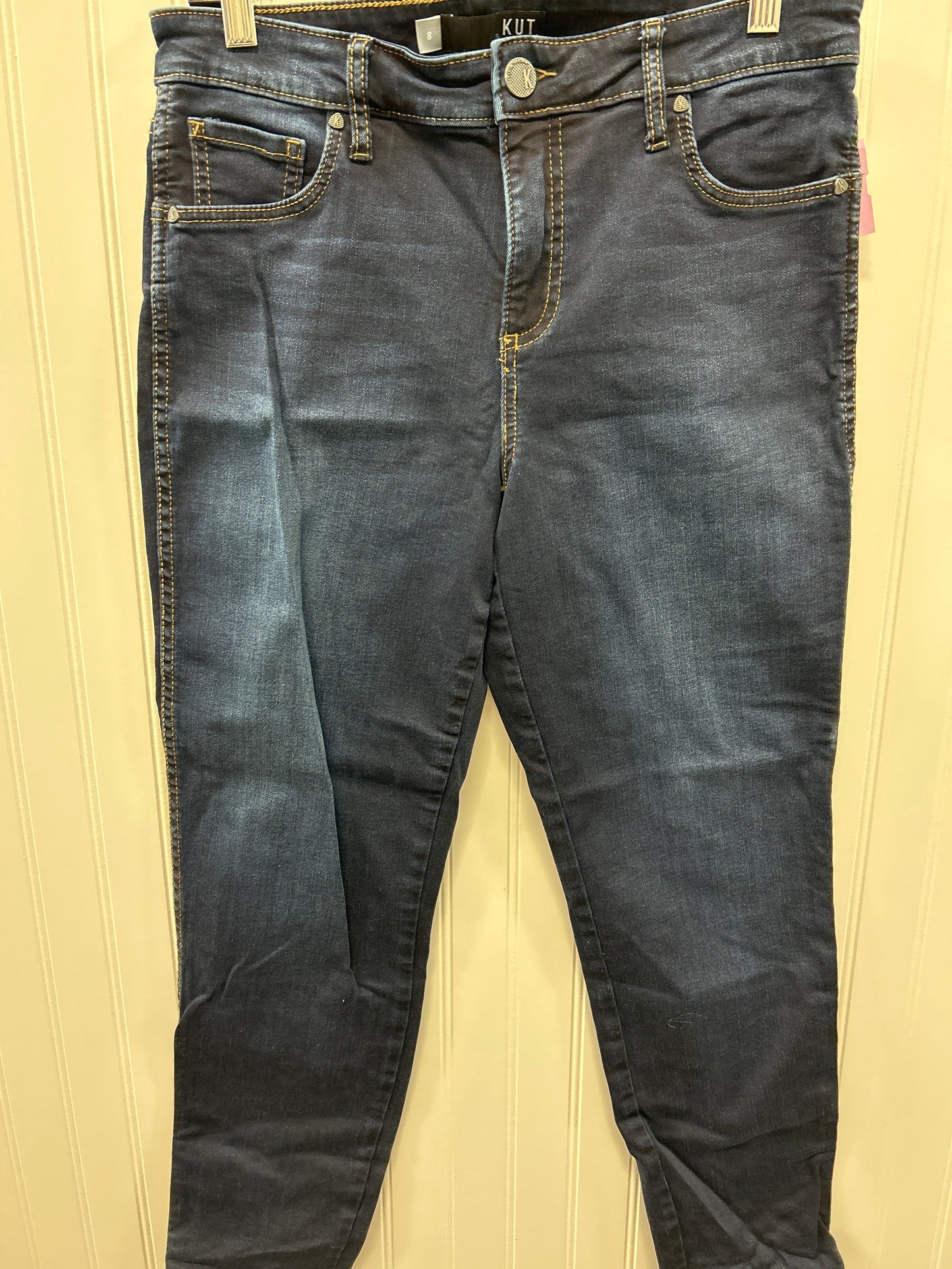 Jeans Skinny By Kut In Blue Denim, Size:8