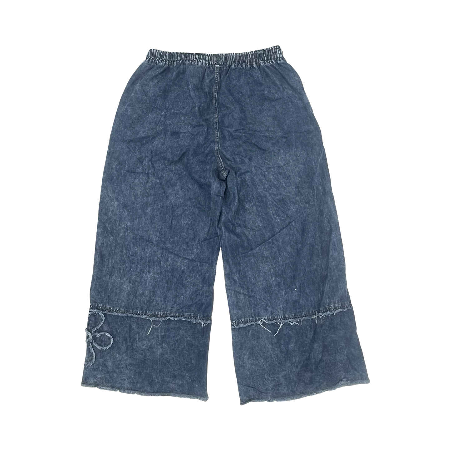 Pants Wide Leg By Shein In Blue Denim, Size:1X