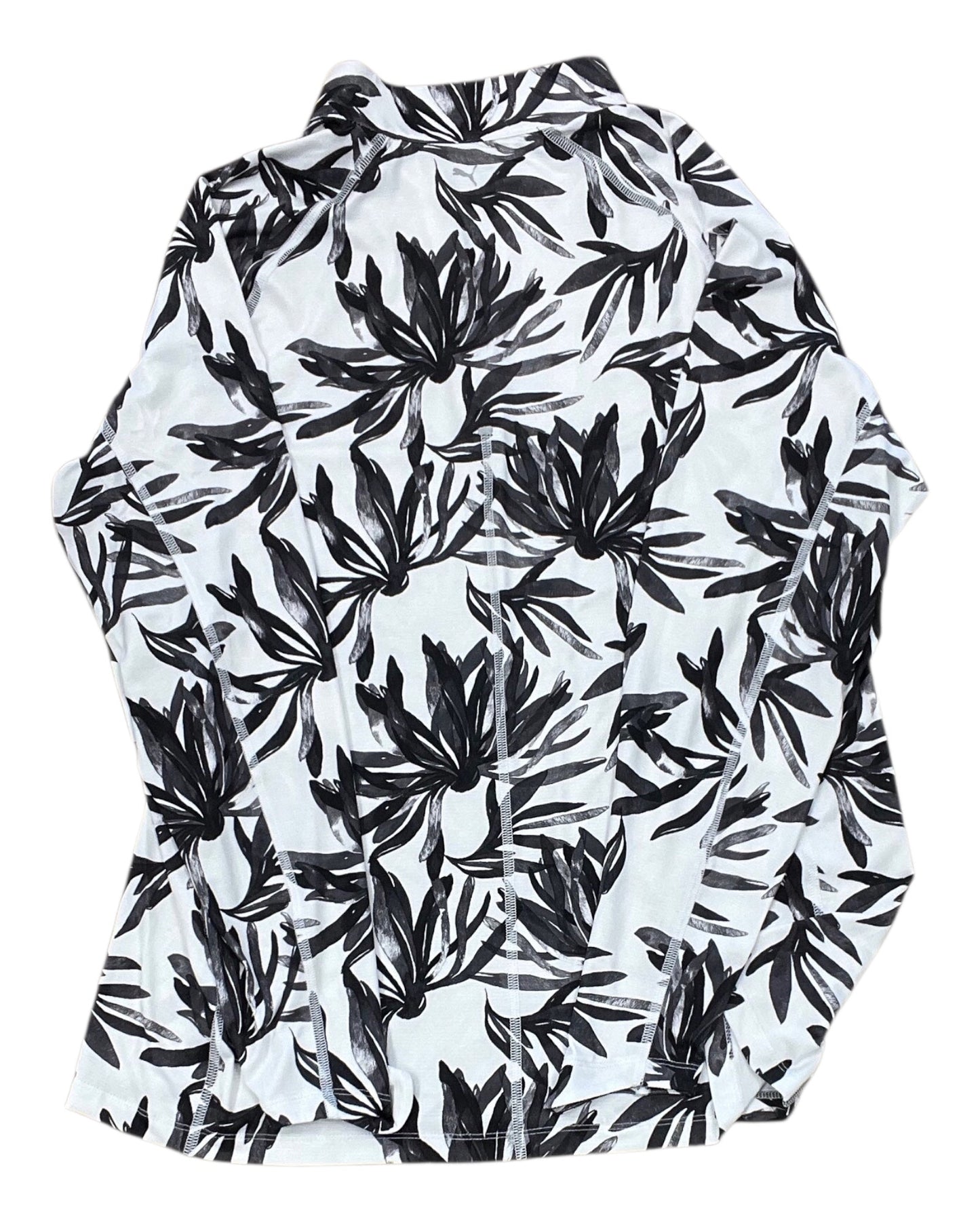 Athletic Top Ls Crewneck By Puma In Black & White, Size:L