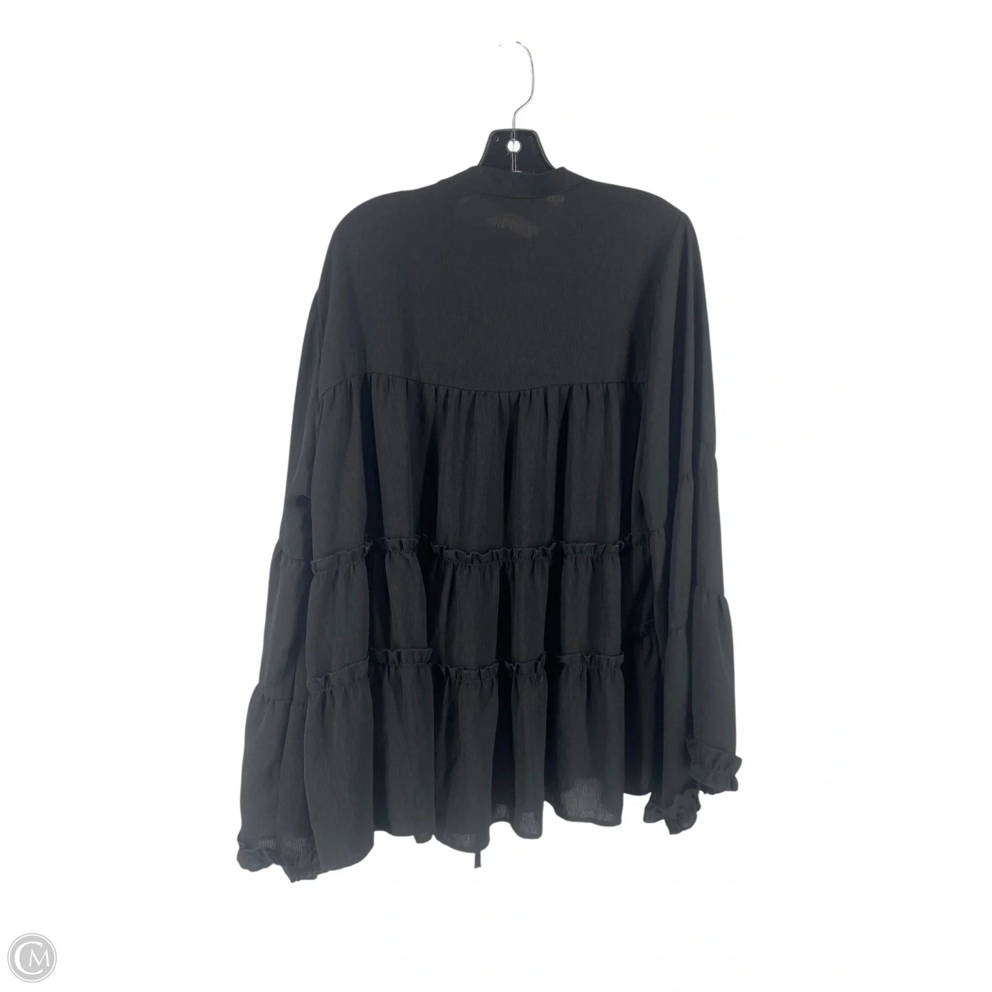 Top Long Sleeve By Andree By Unit In Black, Size: 1x