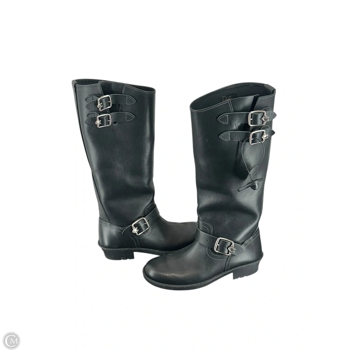 Boots Designer By Coach In Black, Size: 7.5