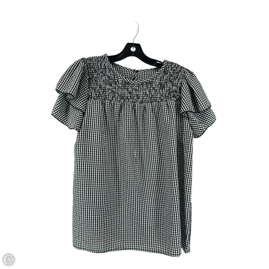 Top Short Sleeve By Shein In Black & White, Size: 2x