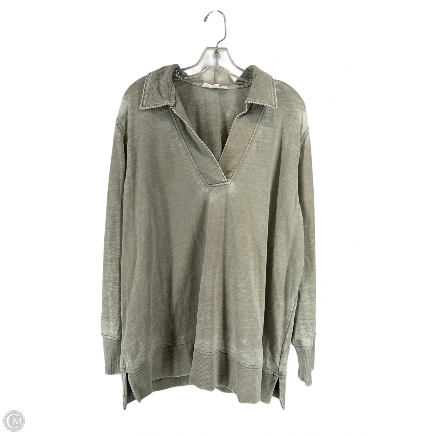 Top Long Sleeve By Jane And Delancey In Green, Size: 1x